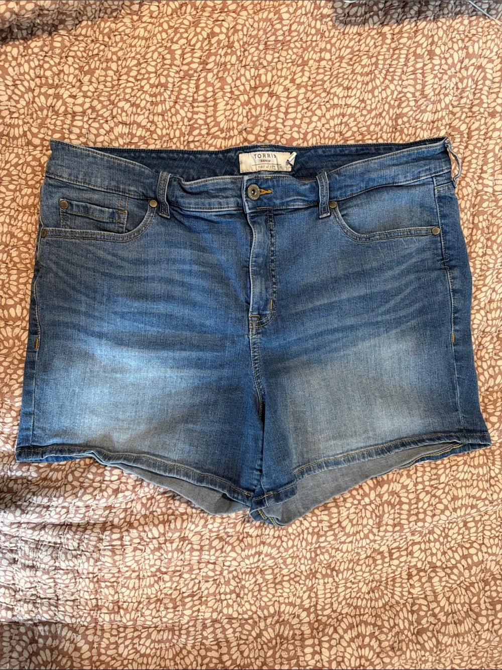 torrid Medium Blue Stretch Denim Shorts
